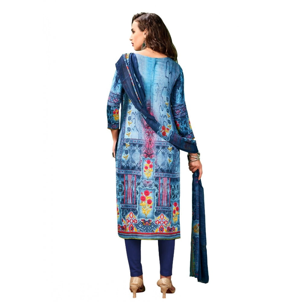 Generic Women's Cotton Unstitched Salwar-Suit Material With Dupatta (Multi, 2-2.5mtrs)