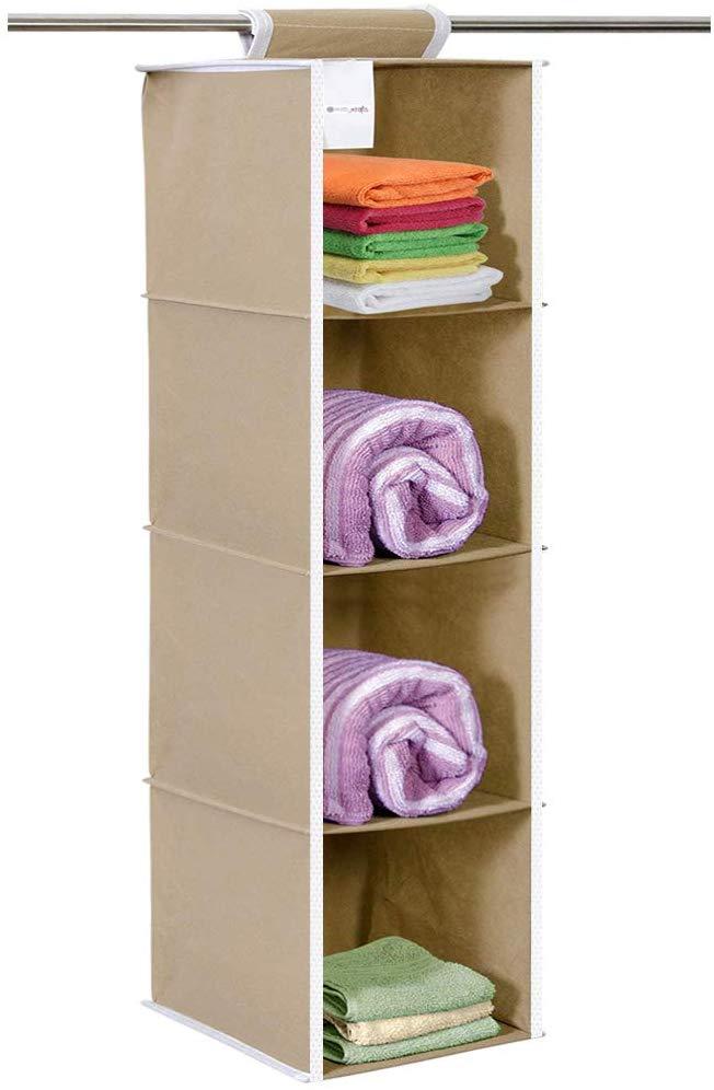 OS Cloth Organizer - Hanging 4 Shelves Wardrobe Organizer PRODUCT CODE (OS0004721)