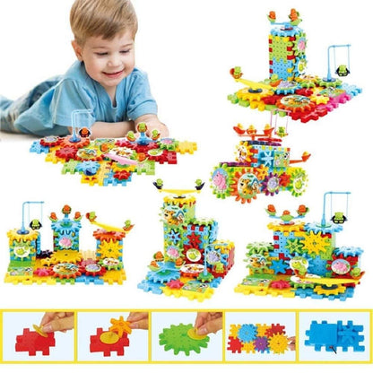 OS Battery Operated 81pcs Rotating Building Blocks with Gears for STEM Learning PRODUCT CODE (OS0001140)