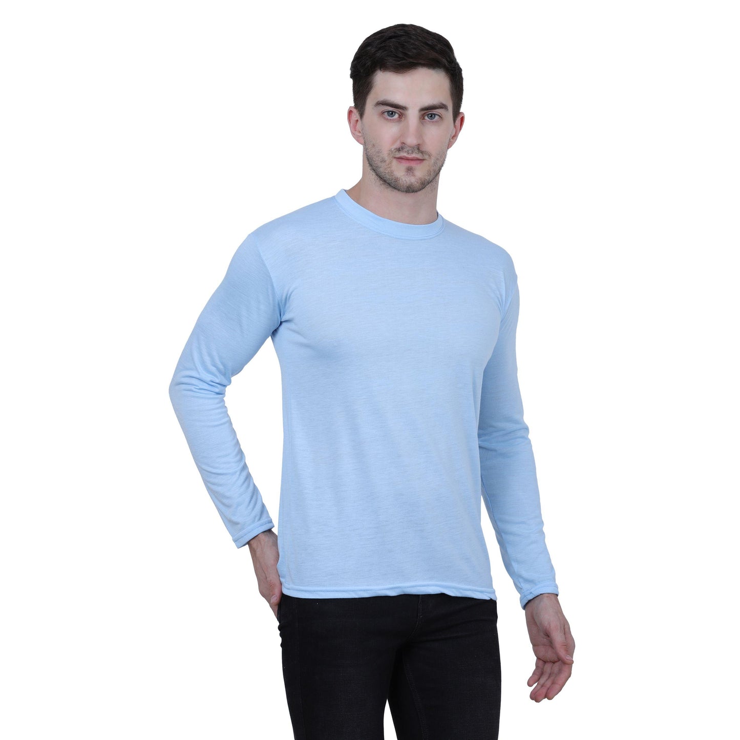 OS Cotton Blend Solid Full Sleeves T-Shirt PRODUCT CODE (OS0005522)