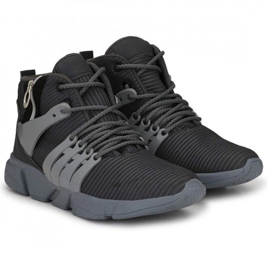 Generic Men Grey,Black Color Mesh Material Casual Sports Shoes