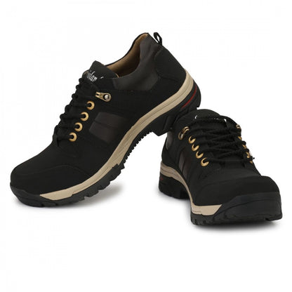 Generic Men Black Color Leatherette Material Casual Boots