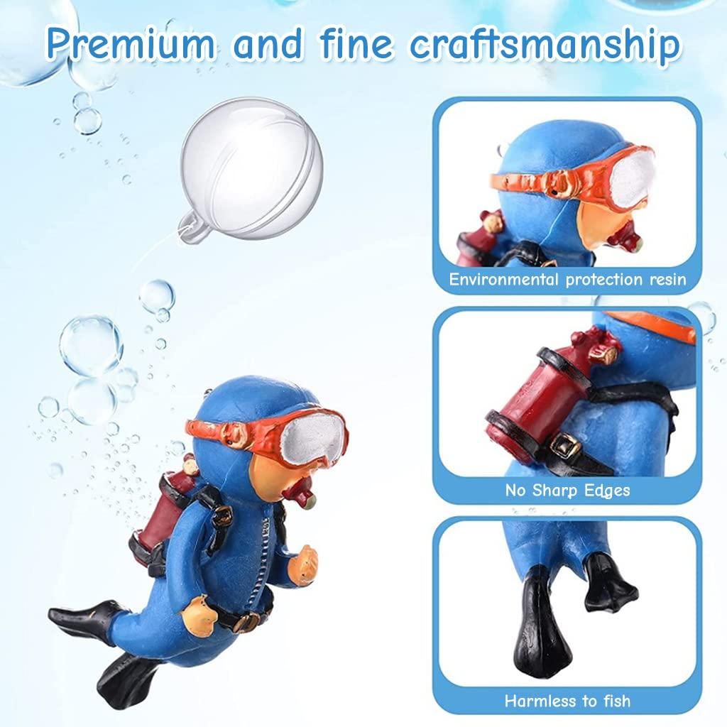 OS Diver Cartoon Aquarium Floating Cute Resin 2pc PRODUCT CODE (OS0004579)