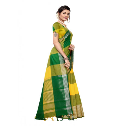 Generic Women's Cotton Saree (Multi, 5-6 Mtrs)