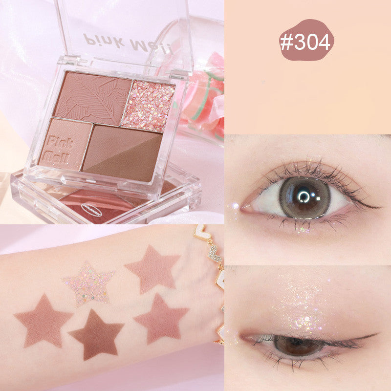 Fingertip Magic Eyeshadow Newbie Low Saturation Milk Tea Earth Color Pearl Matte