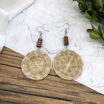 Vintage Forest Grass And Rattan Woven Handmade Earrings