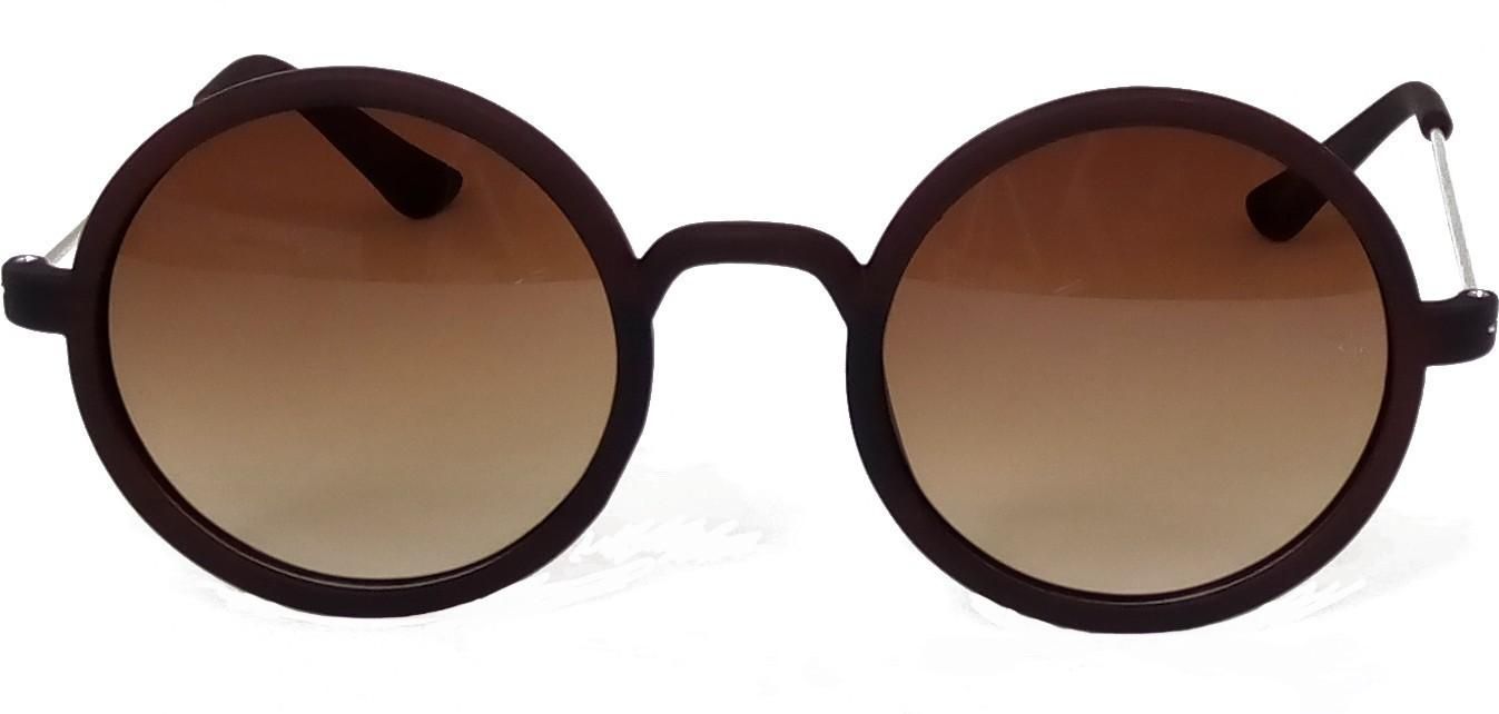 OS HRINKAR Gradient & UV Protection Trendy Brown Round Unisex Sunglasses PRODUCT CODE (OS0008276)