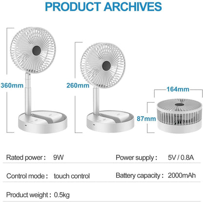 Powerful Rechargeable High Speed Table Desk Fan PRODUCT CODE(OS0008464)