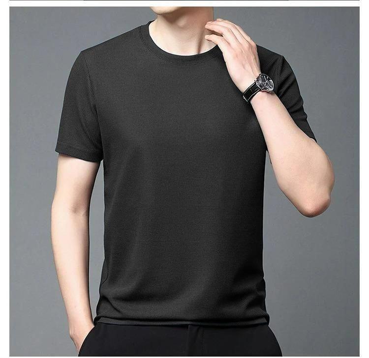 OS Polyester Stretchable Solid Half Sleeves Mens Round Neck T-Shirt Pack Of 5 PRODUCT CODE (OS0005002)