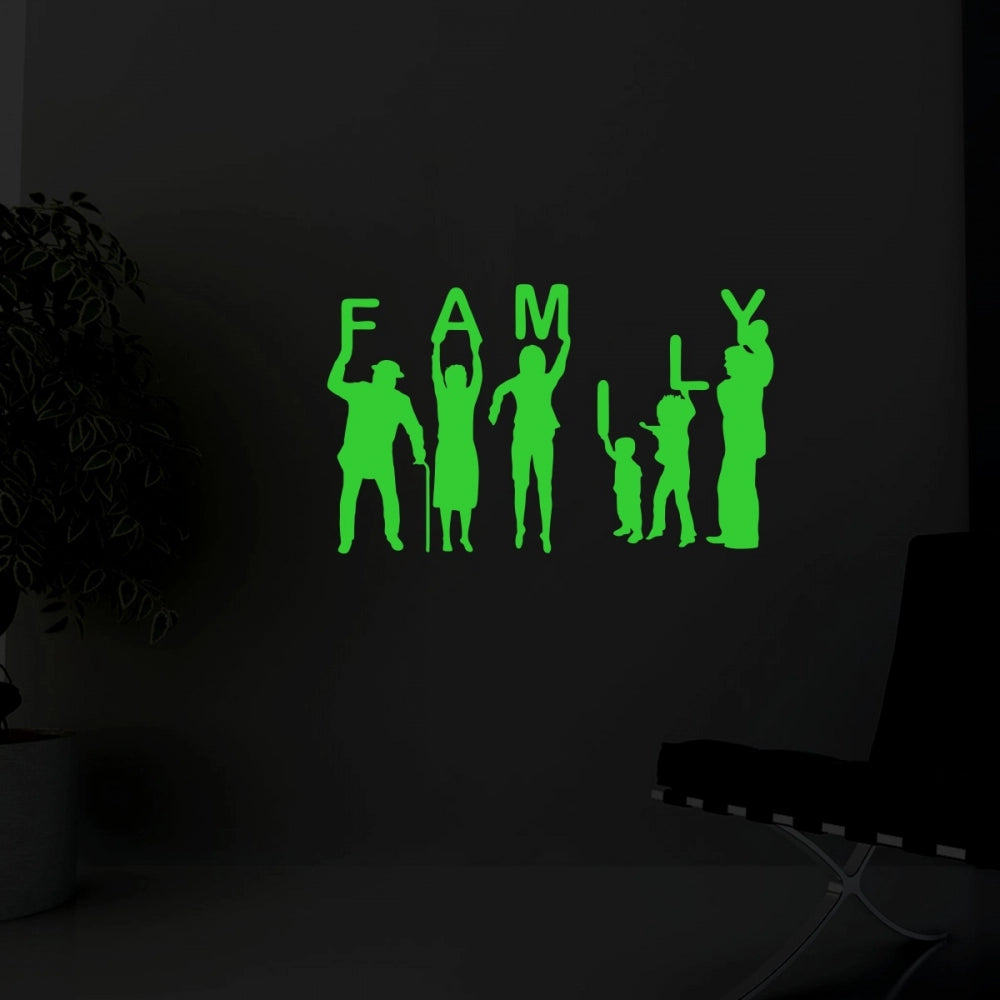 Generic Green Family Radium Wall Sticker