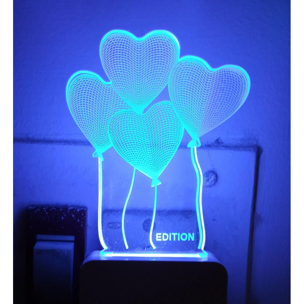 Generic Heart Balloons AC Adapter Night Lamp