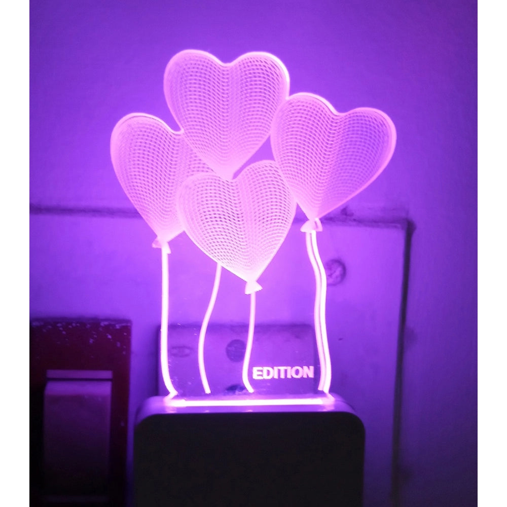 Generic Heart Balloons AC Adapter Night Lamp