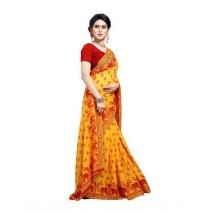 Generic Women's Georgette Saree(Red,5-6 Mtrs)