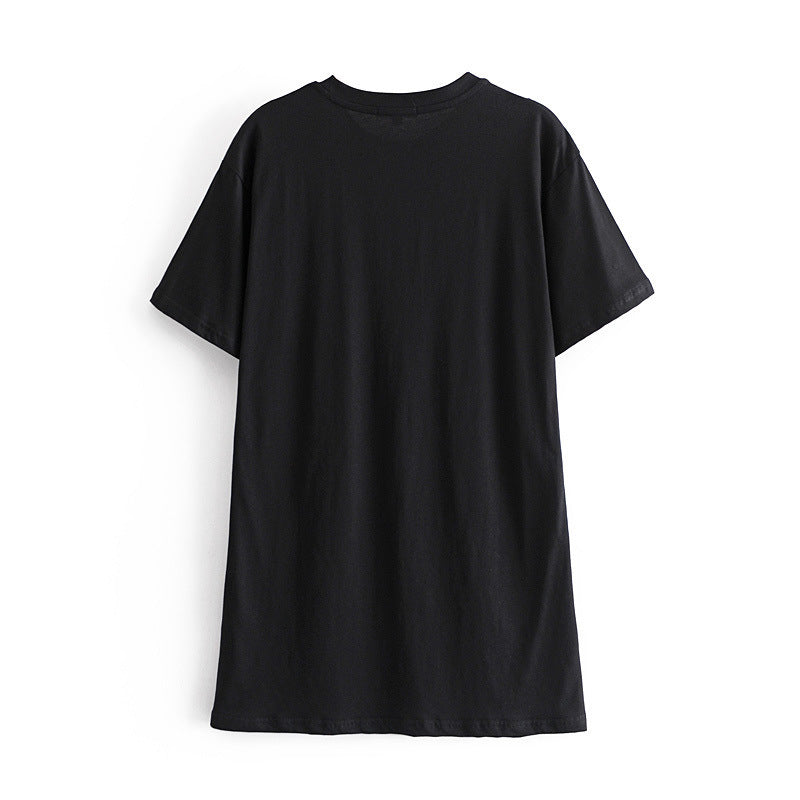 Spring And Summer New Fashion Style Simple Slim Ladies Printed T-shirt