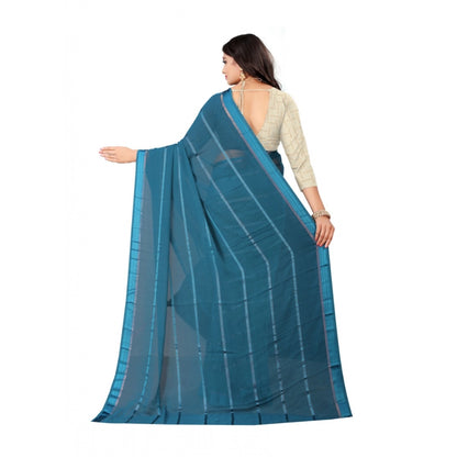 Generic Women's Georgette Silk Saree(Rama ,5-6Mtrs)