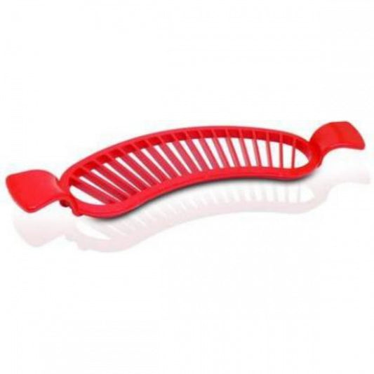 Generic Pack of 5_Banana Slicer- Perfect for Fruit Salads Handle Plastic Banana Fruit Slicer Cutter Chopper (Color: Assorted)