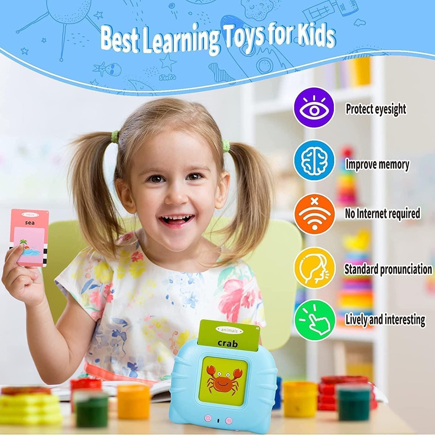 OS Talking Flash Cards for Early Educational Learning Toy PRODUCT CODE (OS0001163)