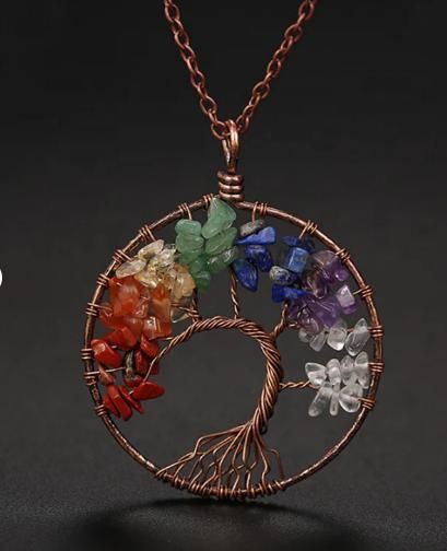 OS Handmade Bohemian Tree of Life Wire Quartz Stone Necklace PRODUCT CODE(OS0006203)