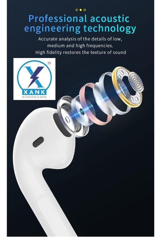 XANK i12 Earbuds with Charging Case Support All Smartphones & Tablets (White) PRODUCT CODE(OS0008511)