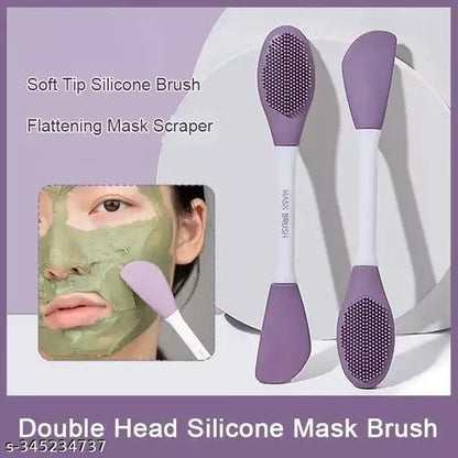 OS Double-headed Silicone Mask Brush Face Cleansing and Applying Mud Mask (Pack of 2) PRODUCT CODE (OS0001292)