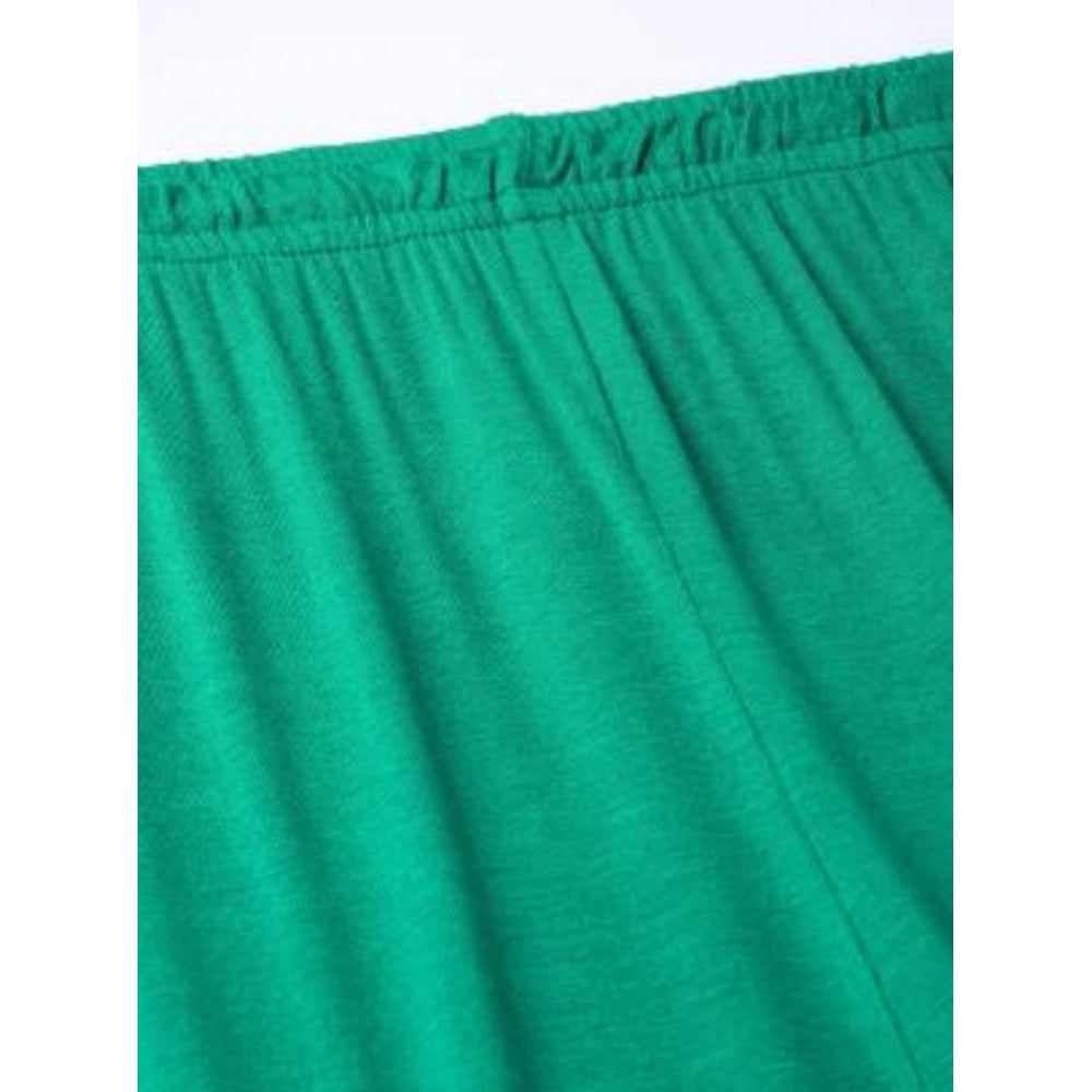 Generic Women's Cotton Leggings (Color:Sea Green)