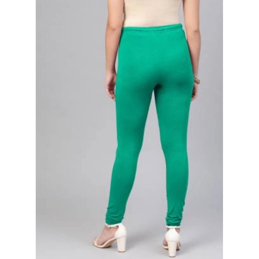 Generic Women's Cotton Leggings (Color:Sea Green)