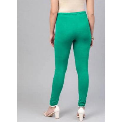 Generic Women's Cotton Leggings (Color:Sea Green)