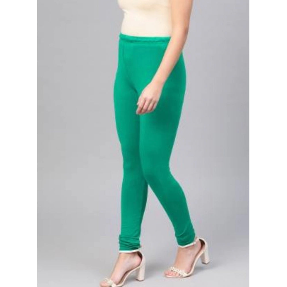 Generic Women's Cotton Leggings (Color:Sea Green)