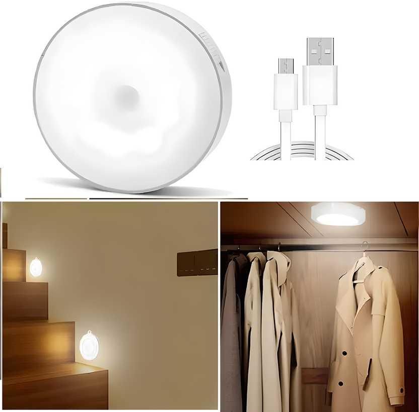 OS Motion Sensor Light for Home with USB Charging Wireless Self Adhesive LED Night Light	(Pack Of 2) PRODUCT CODE (OS0004828)