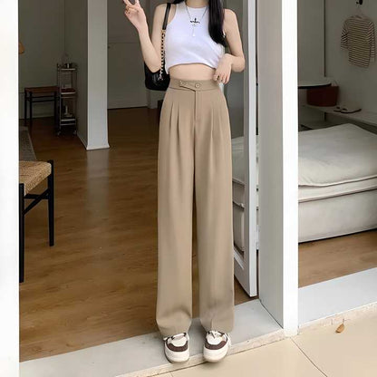 OS Women's Comfortable High Waist Loose Straight Wide Leg Pant PRODUCT CODE (OS0010035)