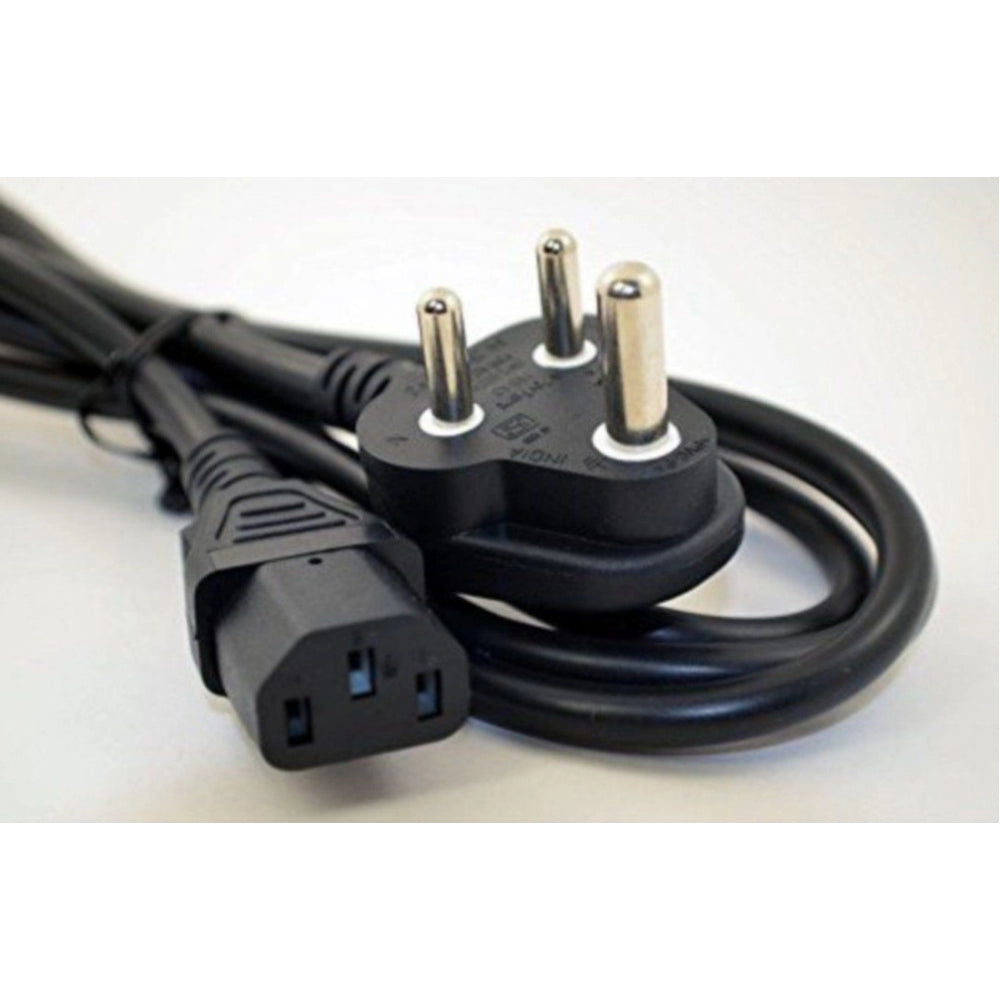 Generic Supreme Quality 1.2 Meter 3Pin Power Cord for Computer Monitor Desktop, Printer, UPS, SMPS, Scanner (Black)