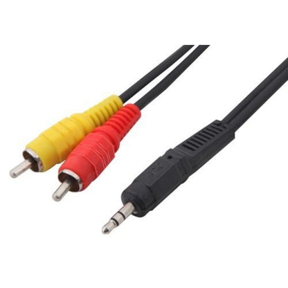 Generic 3.5mm Stereo Audio Male to 2RCA Male EP to 2RCA 1.5 Yards Connects Mobile and Home Theatre (Black)