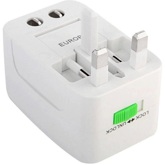 Generic Universal Travel Adapter with 125V 6A, 250V Surge_Spike Protected Electrical Plug White (White)