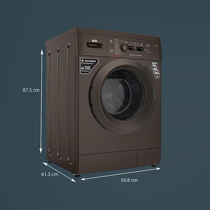 IFB 7 kg Powered by AI, 5 Star, 4 years Comprehensive Warranty with 2x Steam Cycle Fully Automatic Front Load Washing Machine with In-built Heater Brown  (DIVA AQUA MXS 7010)