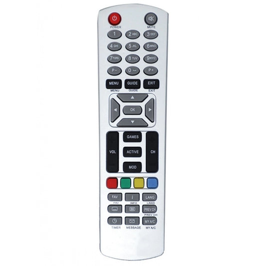 Generic Set Top Box Remote Without Recording Feature, Compatible With Dish TV Zenega_4 DTH Remote Control_Old Remote Functions Must Be Exactly Same (Color:Multi)