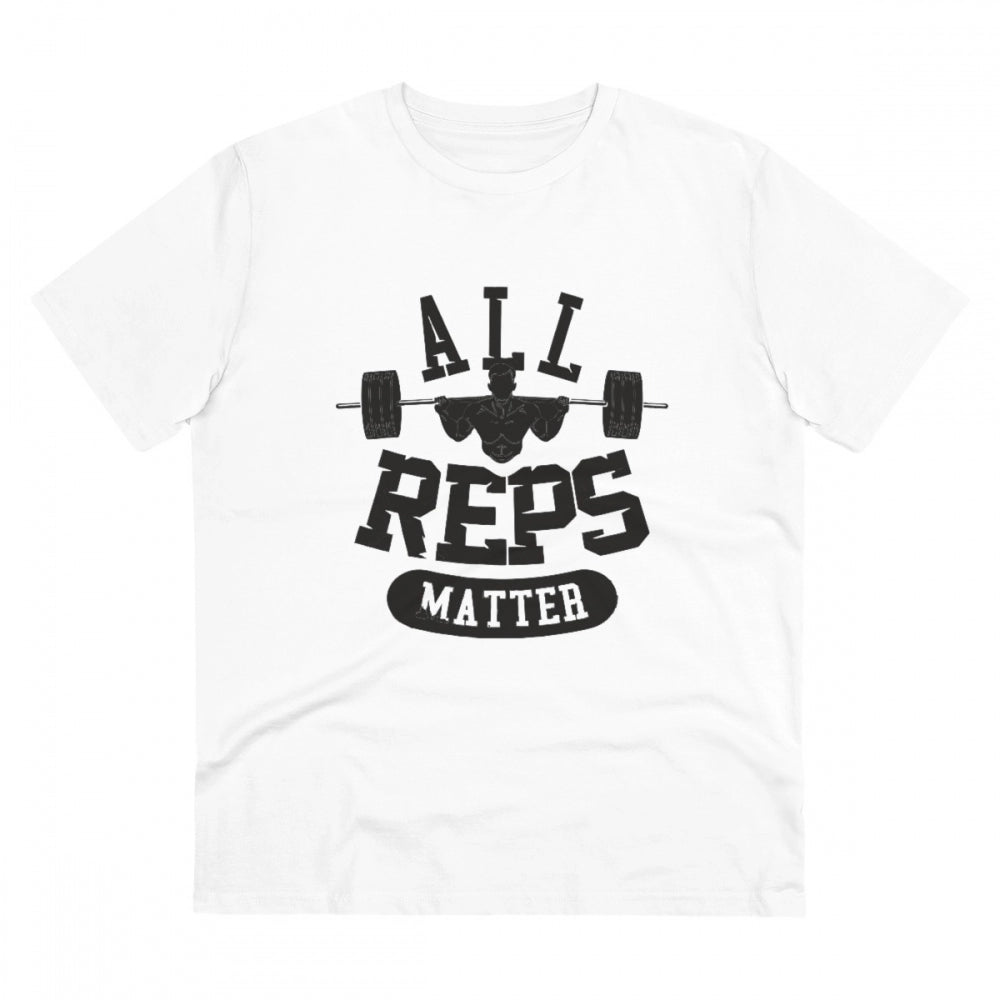 Generic Men's PC Cotton All Reps Matter Printed T Shirt (Color: White, Thread Count: 180GSM)