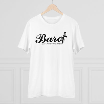 Generic Men's PC Cotton Cast Design Barot Printed T Shirt (Color: White, Thread Count: 180GSM)