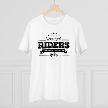 Generic Men's PC Cotton Bike Ride Design Printed T Shirt (Color: White, Thread Count: 180GSM)