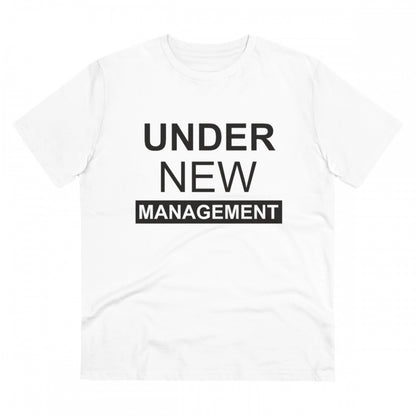 Generic Men's PC Cotton Under New Management Desing Printed T Shirt (Color: White, Thread Count: 180GSM)