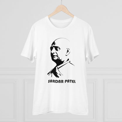 Generic Men's PC Cotton Sardar Patel Printed T Shirt (Color: White, Thread Count: 180GSM)