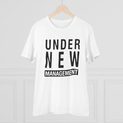 Generic Men's PC Cotton Under New Management Desing Printed T Shirt (Color: White, Thread Count: 180GSM)