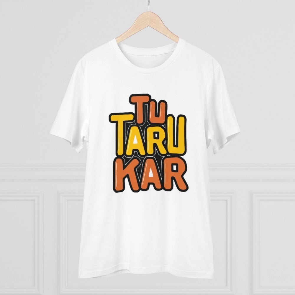 Generic Men's PC Cotton Tu Taru Kar Printed T Shirt (Color: White, Thread Count: 180GSM)