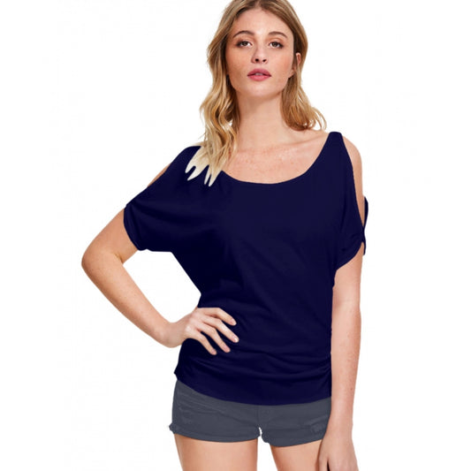 Generic Women's Western Wear Hosiery T Shirts (Navy Blue)