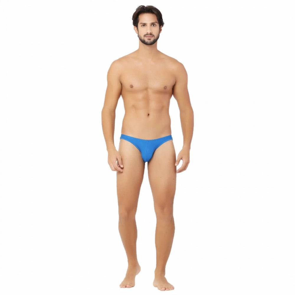 Generic Men's Cotton Spandex Ultra Soft Briefs Underwear (Blue)