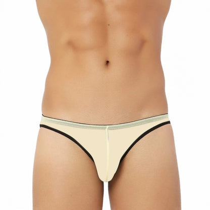 Generic Men's Nylon Transparent Briefs Underwear (Mango)