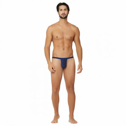 Generic Men's Nylon String Side Briefs Underwear (Blue)