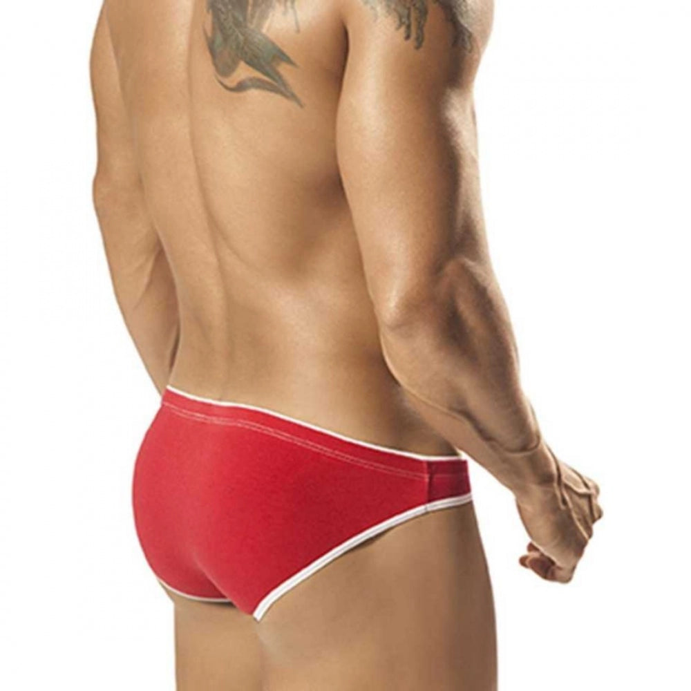 Generic Men's Cotton Handsome Hunk Brief Underwear (Red)