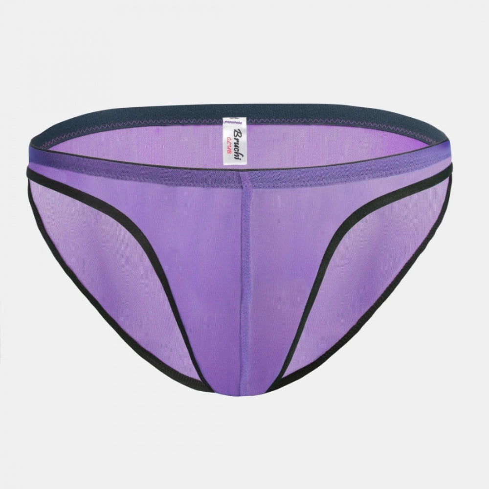 Generic Men's Mesh Power Net Transparent Sexy Brief Underwear (Ultra Violet)