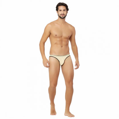 Generic Men's Nylon Transparent Briefs Underwear (Mango)