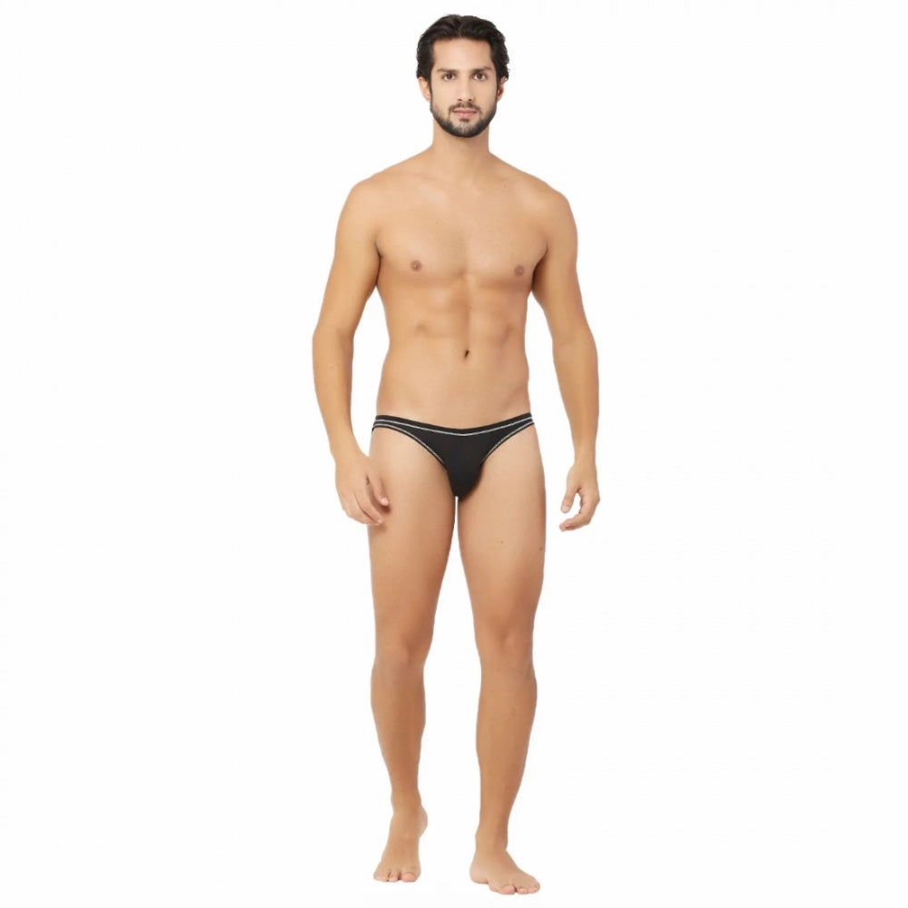 Generic Men's Bamboo Spandex Designer Underwear (Black)